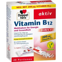 DOPPELHERZ Vitaminas B12 DIRECT Granulės, 20 vnt
