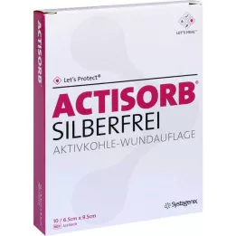 Actisorb besidabriniai 6,5x9,5 cm kompresai, 10 vnt