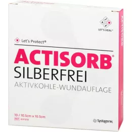 Actisorb besidabriniai 10,5x10,5 cm kompresai, 10 vnt