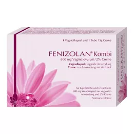 FENIZOLAN Combi 600 mg makšties tepalas + 2 % kremas, 1 P