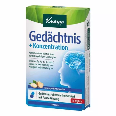 Kneipp memory + koncentracijos kapsulės, 30 vnt