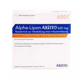 ALPHA LIPON Aristo 600 mg koncentratas infuzijai ruošti, 5X24 ml