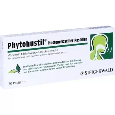 PHYTOHUSTIL Priešuždegiminės pastilės, 20 vnt