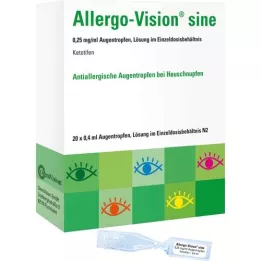 ALLERGO-VISION sine 0,25 mg/ml AT vienkartinė dozė, 20X0,4 ml