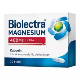 BIOLECTRA Magnio 400 mg ultra kapsulės, 20 vnt
