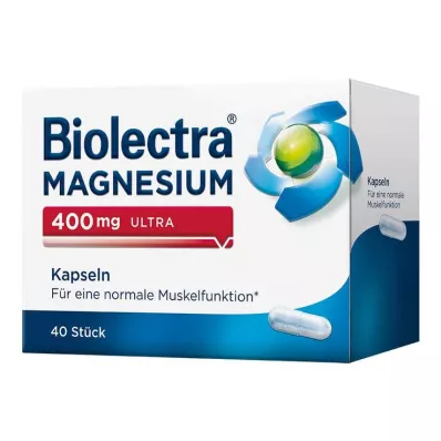 Biolectra Magnesium 400 mg ultra kapsulės, 40 vnt