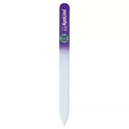 APOLINE Nagų dildė stiklinė 14 cm, violetinė, 1 vnt