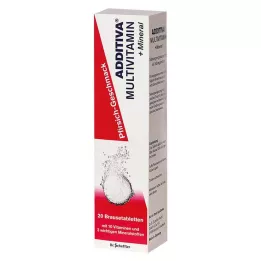ADDITIVA Multivit + Mineral Peach R putojančios tabletės, 20 vnt