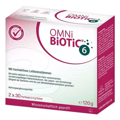 Omni Biotic 6 milteliai, 2X60 g