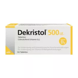 DEKRISTOL 500 I.U. tablečių, 100 vnt