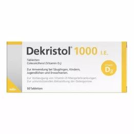 DEKRISTOL 1000 I.U. tablečių, 50 vnt