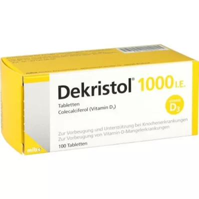 DEKRISTOL 1000 I.U. tablečių, 100 vnt