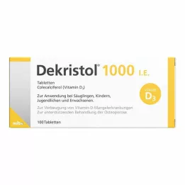 DEKRISTOL 1000 I.U. tablečių, 100 vnt