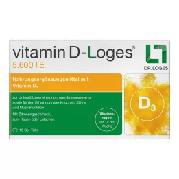VITAMIN D-LOGES 5 600 I.U. kramtomųjų tablečių per savaitę, 15 vnt