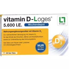 VITAMIN D-LOGES 5 600 I.U. kramtomųjų tablečių per savaitę, 30 vnt