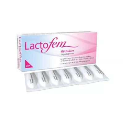 Lactofem pieno rūgšties makšties žvakutės, 14 vnt