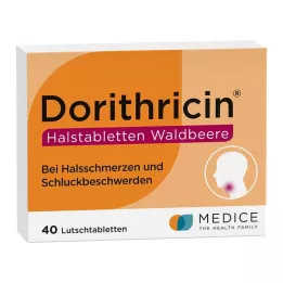 DORITHRICIN Gerklės pastilės su miško uogomis, 40 vnt