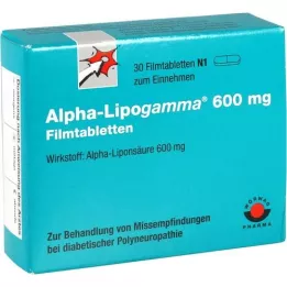 ALPHA-LIPOGAMMA 600 mg plėvele dengtos tabletės, 30 vnt