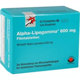 ALPHA-LIPOGAMMA 600 mg plėvele dengtos tabletės, 60 vnt