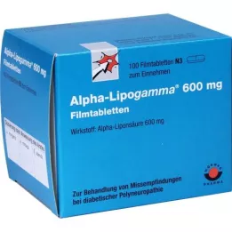 ALPHA-LIPOGAMMA 600 mg plėvele dengtos tabletės, 100 vnt