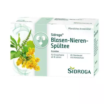 Sidroga šlapimo pūslės ir inkstų skalavimo arbatos filtrų maišeliai, 20x2,0 g Sidroga šlapimo pūslės ir inkstų skalavimo arbatos filtrų maišeliai, 20x2,0 g