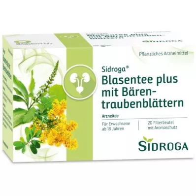 SIDROGA Ceai de vezică urinară plus cu frunze de bearberry, 20X2.0 g