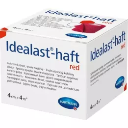 IDEALAST-spalvotas tvarstis 4 cmx4 m raudonos spalvos, 1 vnt