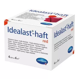 IDEALAST-spalvotas tvarstis 4 cmx4 m raudonos spalvos, 1 vnt
