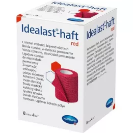 IDEALAST-spalvotas tvarstis 8 cmx4 m raudonos spalvos, 1 vnt