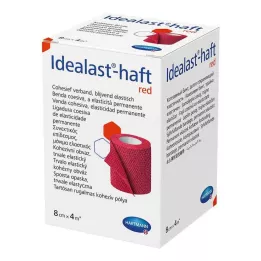IDEALAST-spalvotas tvarstis 8 cmx4 m raudonos spalvos, 1 vnt