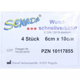SENADA Žaizdos tvarstis 6x10 cm, 4 vnt