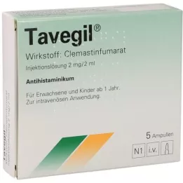 TAVEGIL Soluție injectabilă 2 mg/2 ml fiole, 5X2 ml