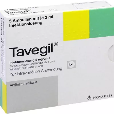 TAVEGIL Soluție injectabilă 2 mg/2 ml fiole, 5X2 ml TAVEGIL Soluție injectabilă 2 mg/2 ml fiole, 5X2 ml
