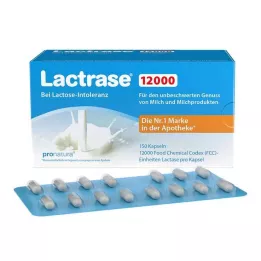 LACTRASE 12 000 FCC Kapsulės, 150 vnt