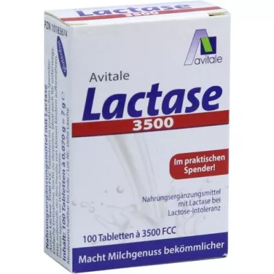 LACTASE 3 500 FCC Tabletės paspaudimo dozatoriuje, 100 vnt