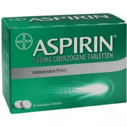ASPIRIN 500 mg dengtos tabletės, 40 vnt