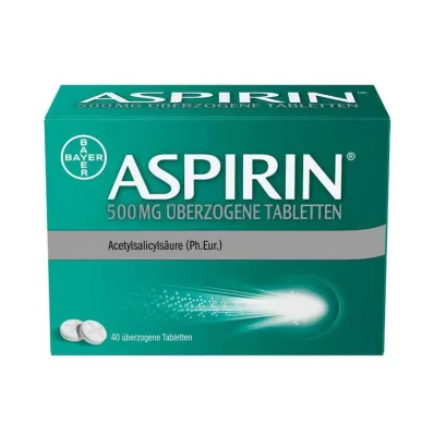 Aspirinas 500 mg dengtos tabletės, 40 vnt
