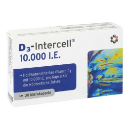 D3-INTERCELL 10 000 I.U. kapsulės, 30 vnt