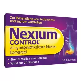 NEXIUM Kontrolinės 20 mg enterinėmis plėvele dengtos tabletės, 14 vnt