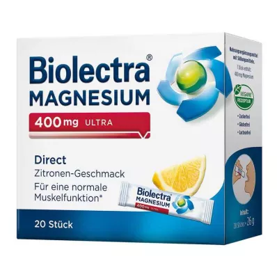 Biolectra Magnesium 400 mg ultra Direct Lemon, 20 vnt