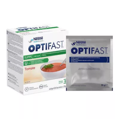 Optifast naminė sriuba pomidorų milteliai, 8X55 g