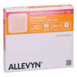 ALLEVYN Gentle Border Lite 15x15 cm putų tvarstis, 10 vnt