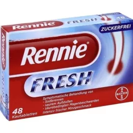 RENNIE FRESH Kramtomosios tabletės, 48 vnt