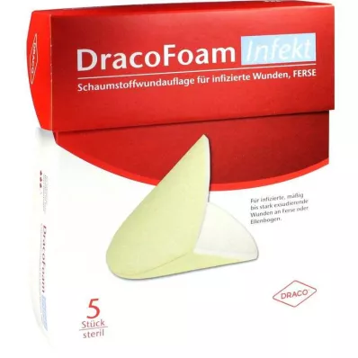 DRACOFOAM Infect Foam Heel Wound Dressing, 5 vnt