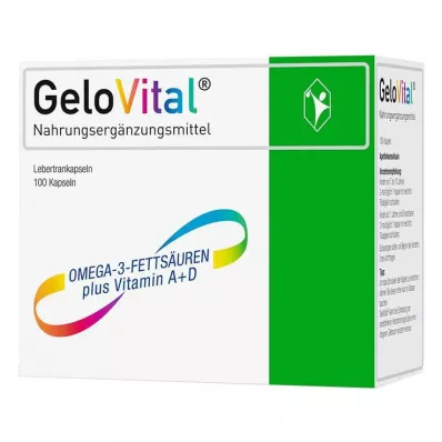 GELOVITAL Maisto papildas menkių kepenų aliejaus kapsulės, 100 vnt
