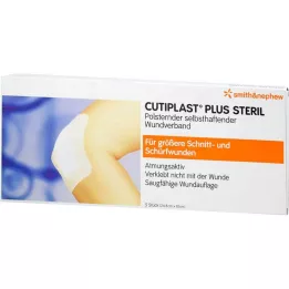 CUTIPLAST Plius sterilus 10x24,8 cm tvarstis, 5 vnt