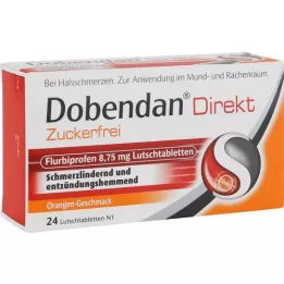 DOBENDAN Tiesiogiai be cukraus Flurbiprofenas 8,75 mg Lut, 24 vnt