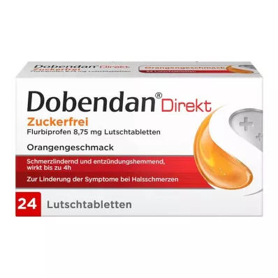 Dobendan Direct Becukris Flurbiprofenas 8,75 mg pastilės, 24 vnt Dobendan Direct Becukris Flurbiprofenas 8,75 mg pastilės, 24 vnt