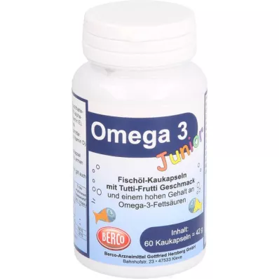 OMEGA-3 Junior Berco kramtomosios kapsulės, 60 kapsulių