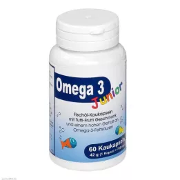 OMEGA-3 Junior Berco kramtomosios kapsulės, 60 kapsulių